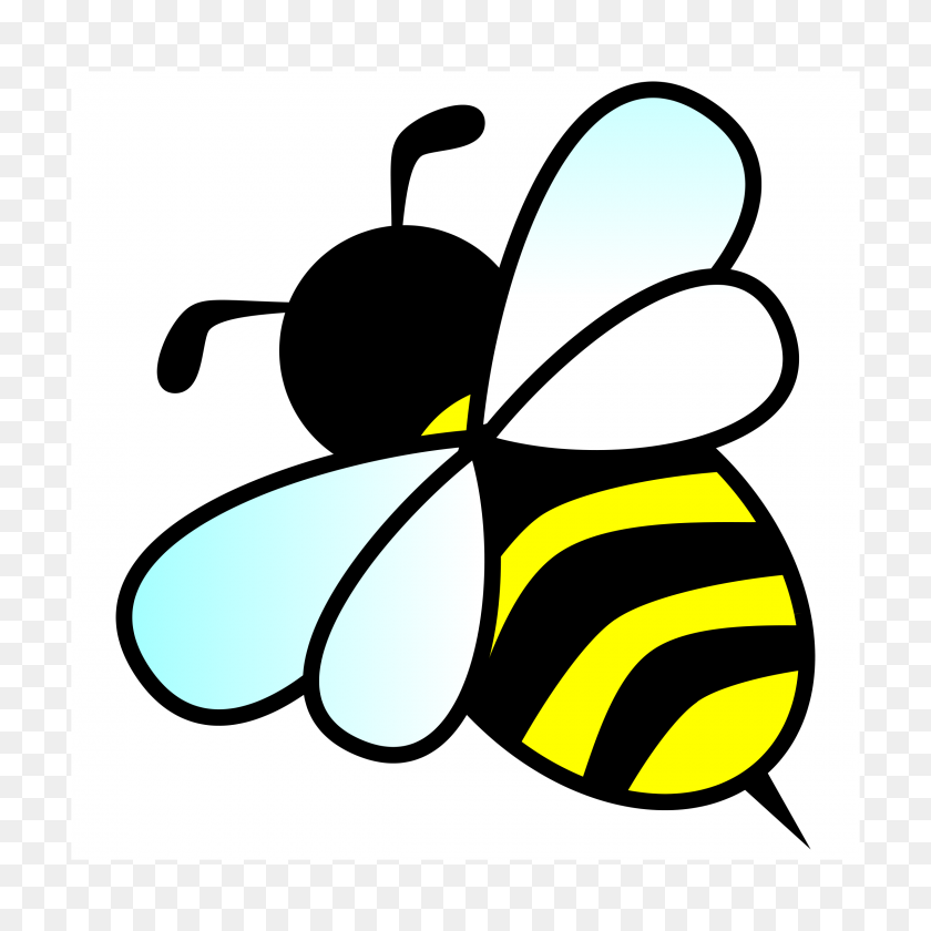 2400x2400 Bee Clip Art Images Black And White - See You There Clipart