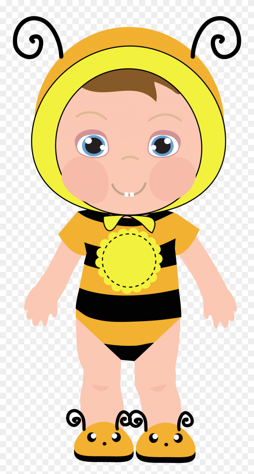 932x1804 Bee Clipart Baby Girl - Baby Girl Images Clip Art