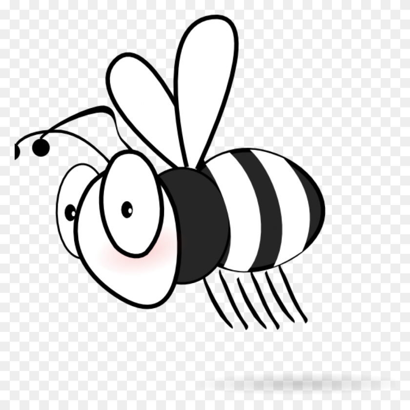 1024x1024 Пчела Клипарт Черно-Белые Бабочки Клипарт - Бабочки Клипарт Черно-Белые