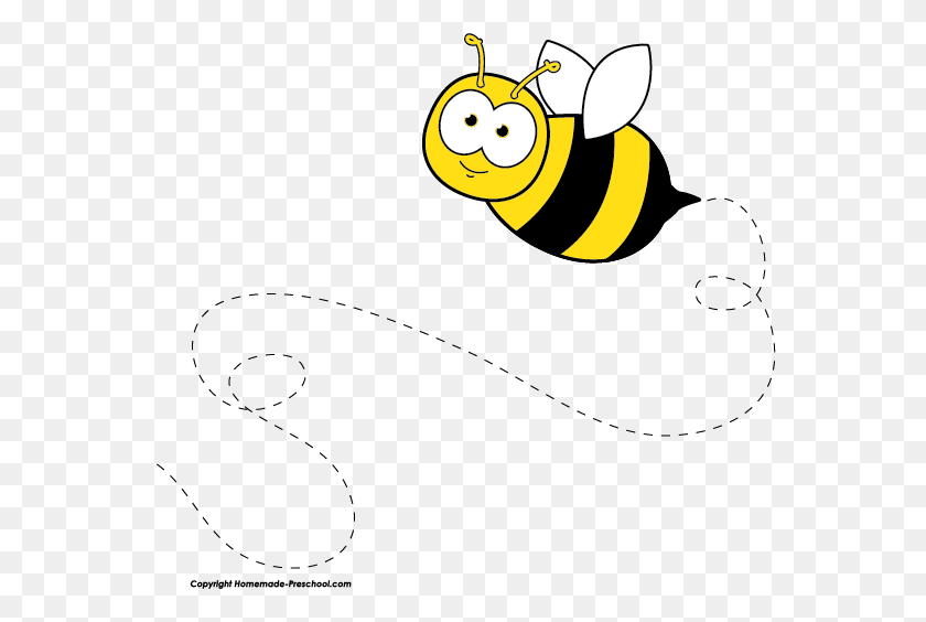 569x504 Bee Flying Clipart - Bee Clipart