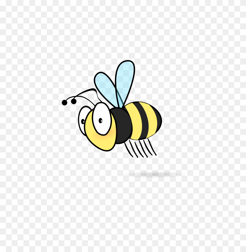 566x800 Пчела Бесплатно Фото Иллюстрации Мультяшной Пчелы - Мультфильм Пчела Png