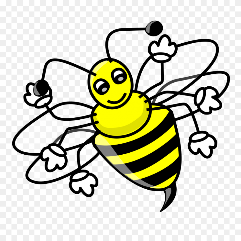 800x800 Bee Free Stock Photo Illustration Of A Cartoon Bee - Free Bee Clipart