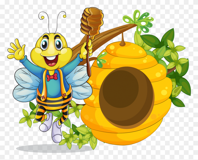 1773x1414 Клипарт Пчелиный Улей - Медоносная Пчела