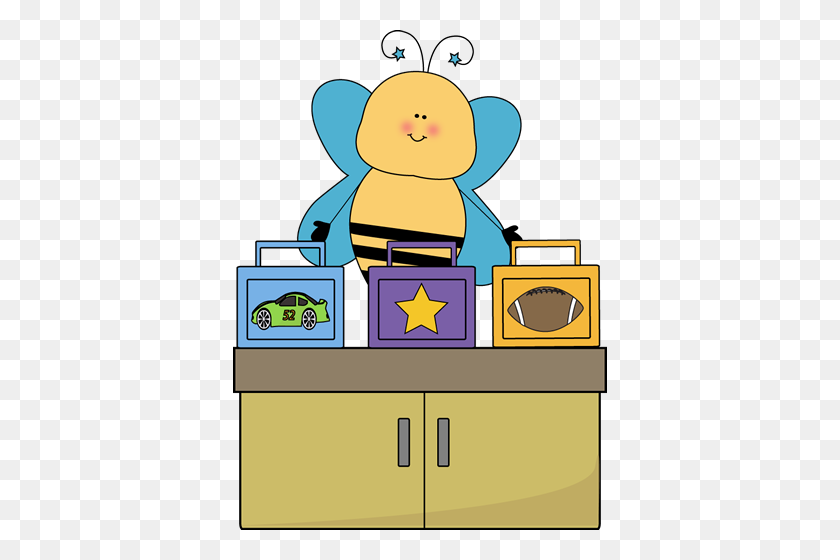 374x500 Bee Lunch Box Monitor Clip Art - Counter Clipart