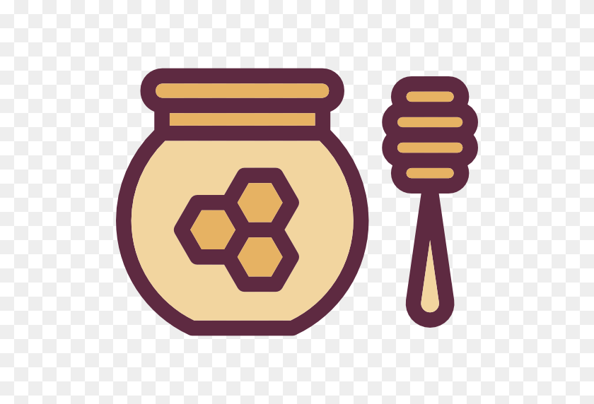 512x512 Bee, Pot, Sweet, Honey, Jar, Food, Organic, Healthy, Food - Honey Jar Clipart