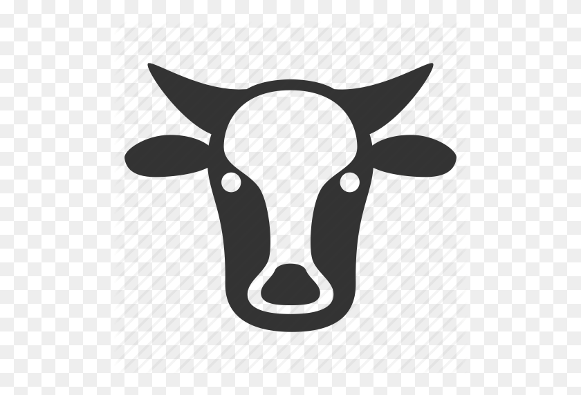 512x512 Beef, Bull, Cattle, Cow Head, Livestock, Neat, Ox Icon - Cow Head PNG