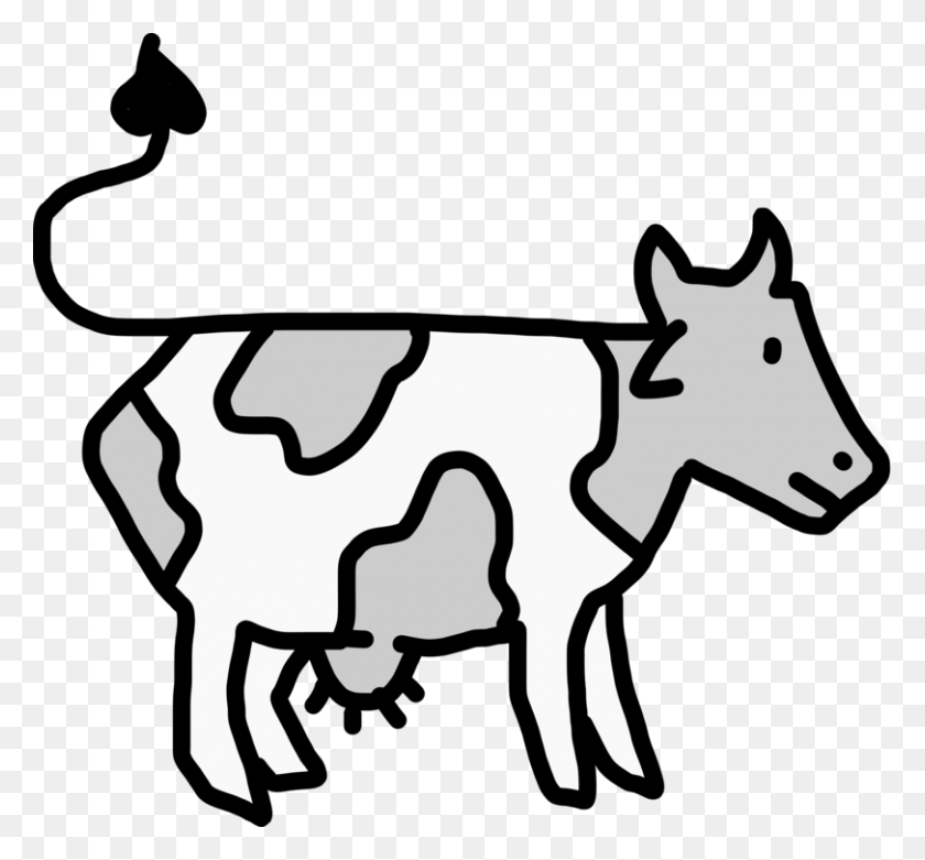 811x750 Мясной Скот, Молочный Скот, Рисунок Мультфильм - Молочная Корова Клипарт