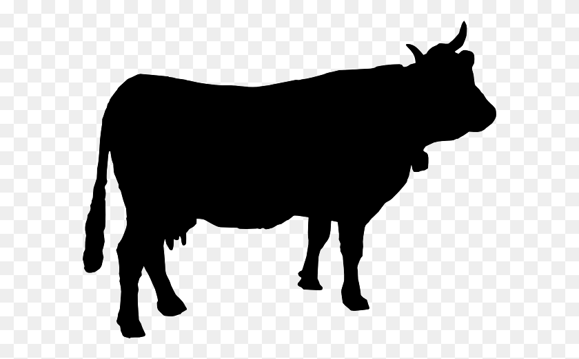 600x462 Beef Cow Silhouette - Cow Spots Clipart