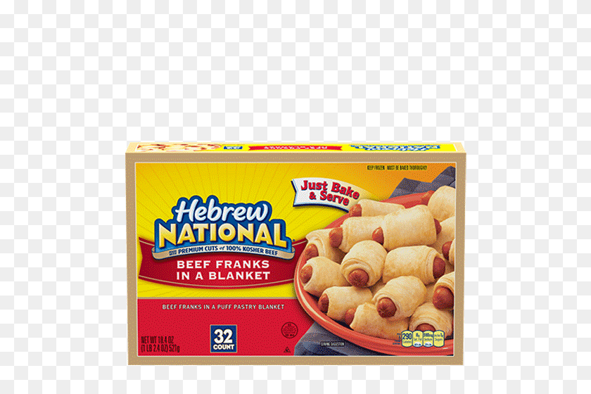 500x500 Beef Franks In A Blanket Hebrew National - Egg Roll PNG