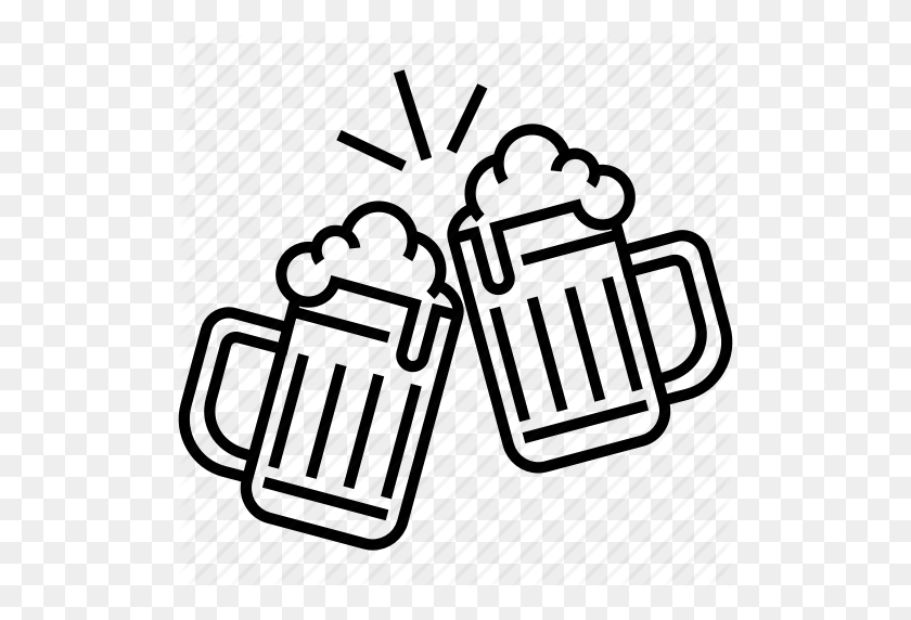 512x512 Beer, Beer Mug, Cheers, Glass Beer Icon - Clip Art Cheers