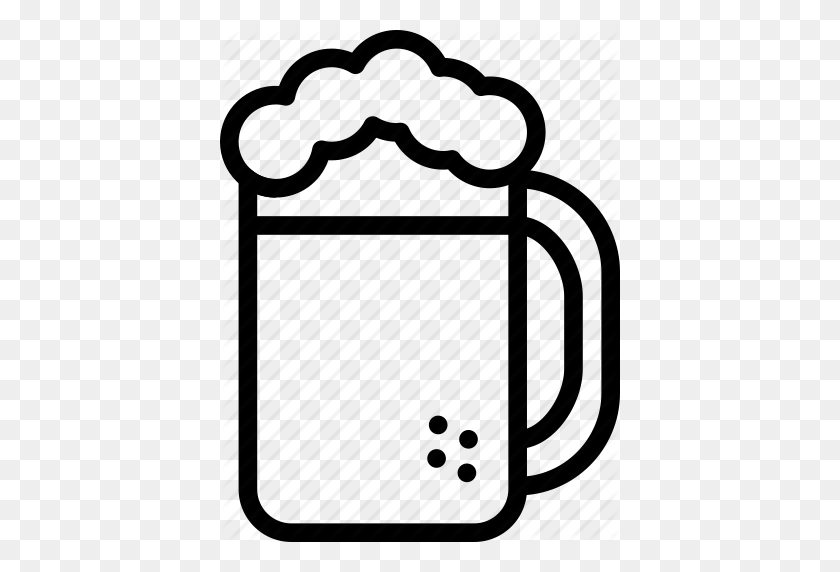 400x512 Beer, Beverages, Food, Glass, Groceries Icon - Beer Black And White Clipart