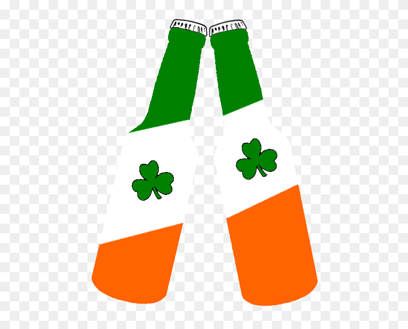 502x617 Botellas De Cerveza De La Bandera Irlandesa - Bandera Irlandesa Png