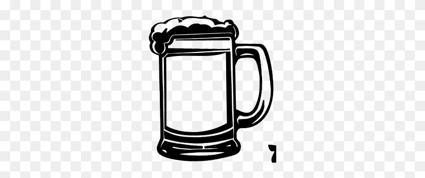 252x293 Beer Glass Clipart - Mug Clipart Black And White