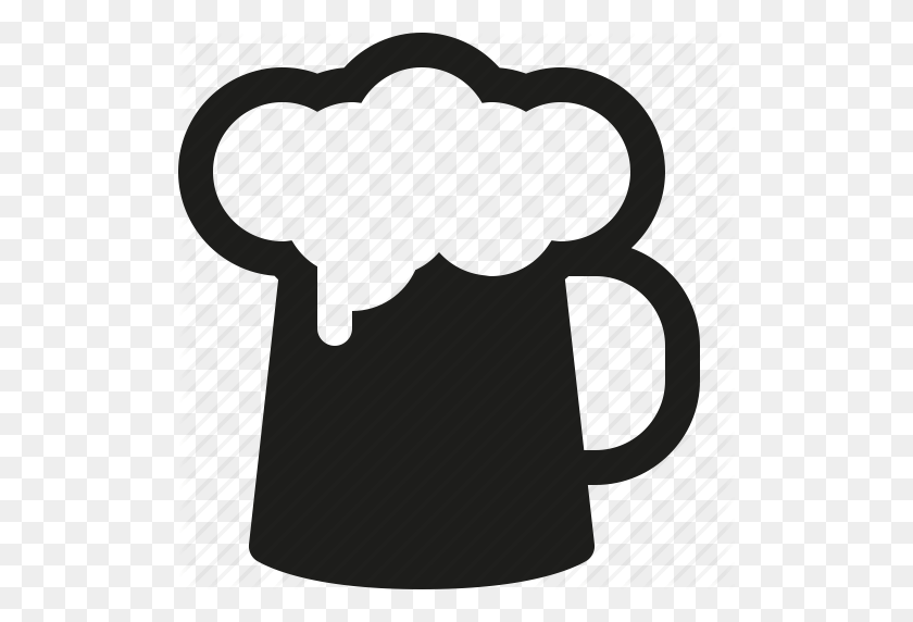 512x512 Beer, Glass Icon - Coffee Cup Silhouette PNG