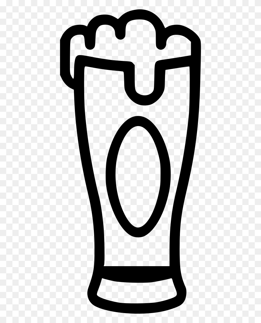 454x980 Beer Glass Png Icon Free Download - Beer Black And White Clipart