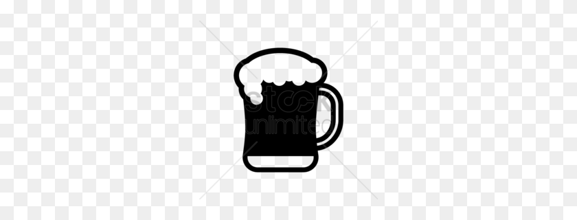 260x260 Beer Glasses Clipart - Mug Clipart Black And White
