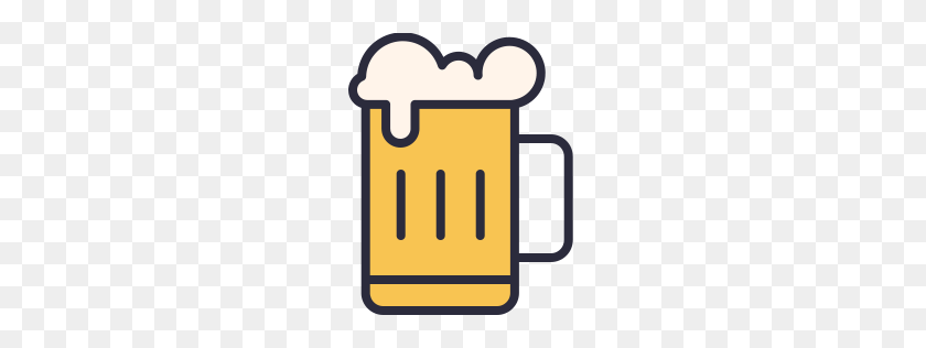 256x256 Beer Icon Outline Filled - Beer Icon PNG