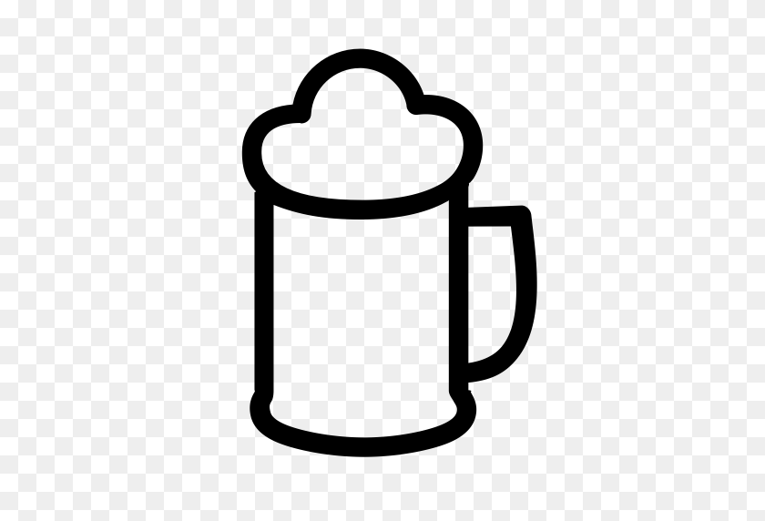 512x512 Beer Mug, Beverage, Coffee Mug Icon With Png And Vector Format - Beer Glass Clipart Black And White