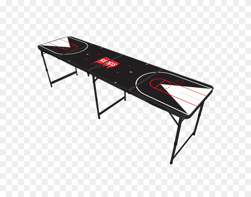 600x600 Beer Pong Table Black Basketball Court Design Redds Cups - Beer Pong PNG