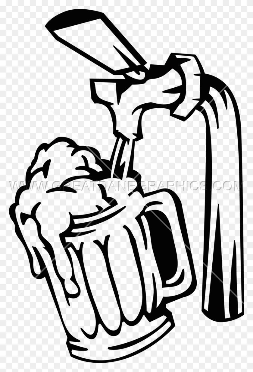 825x1239 Beer Tap Cup Production Ready Artwork For T Shirt Printing - Beer Tap PNG