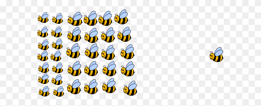 600x282 Пчелы Картинки - Занятая Пчела Клипарт