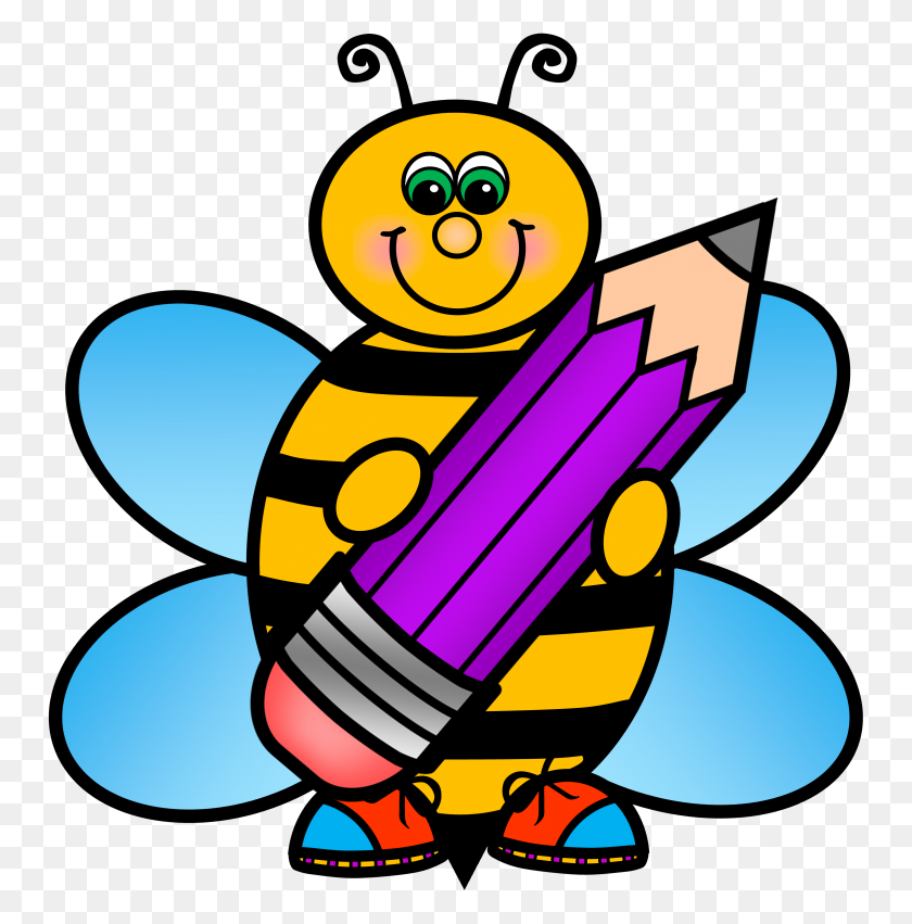 3145x3192 Bees Clipart Child - Working Bee Clipart