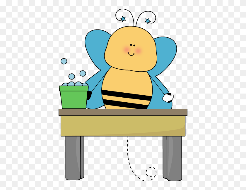 440x590 Bees Clipart Classroom - Beehive Clipart Free