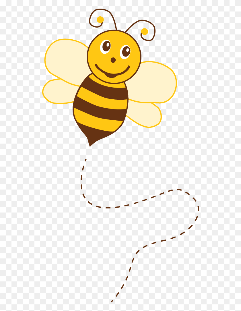 546x1023 Abejas Clipart Kindergarten - Honey Bee Clipart