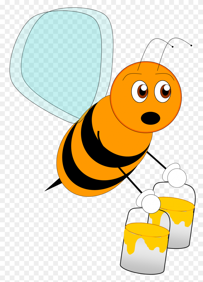 1399x1986 Bees Clipart Orange - Royalty Free Clipart