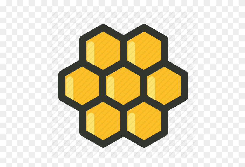 512x512 Beeswax, Food, Honey, Honeycomb, Wax Icon - Honey Comb PNG