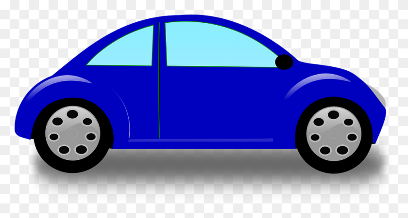 960x481 Beetle Car Clipart Clipart Azul En Clker Com Vector - Toy Car Clipart