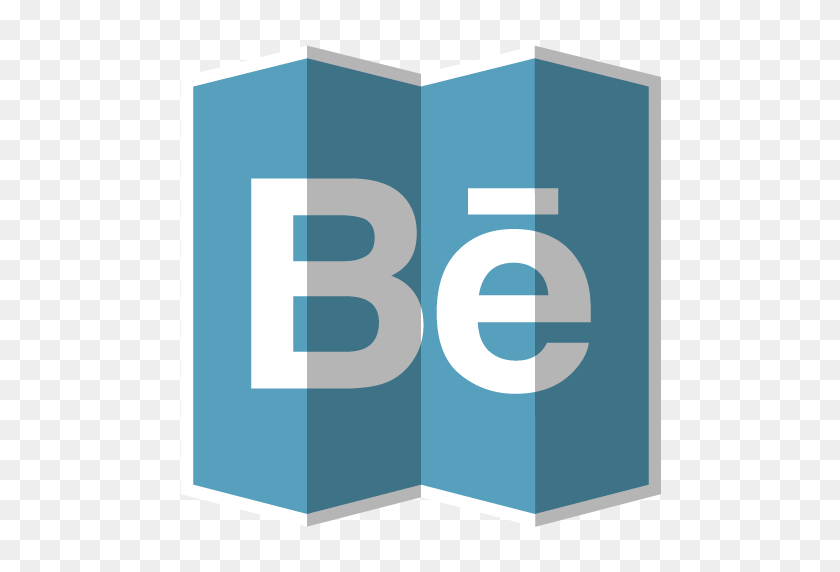 512x512 Значок В Сложенном Виде Behance - Логотип Behance Png
