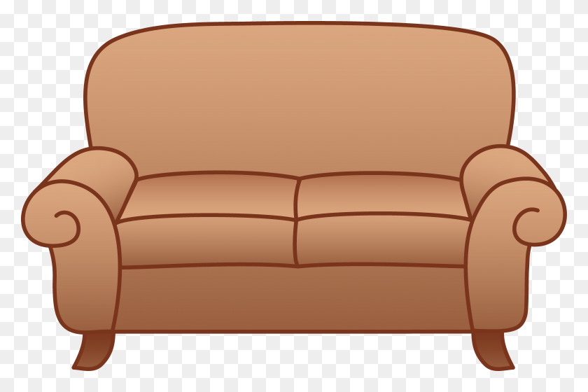 6947x4462 Beige Living Room Sofa - Sitting In A Chair Clipart