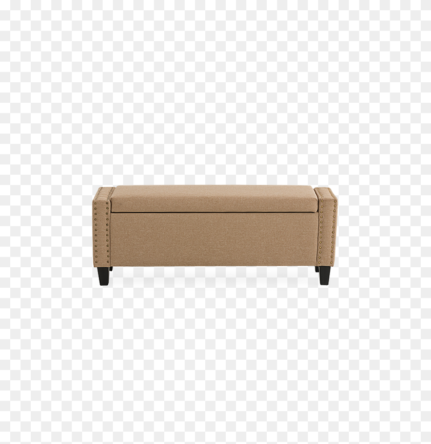 519x804 Beige Upholstered Chest Bench - Bench PNG