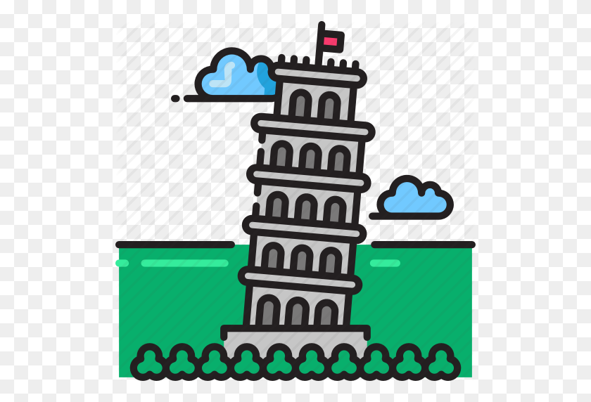 512x512 Bell, Italy, Leaning, Pisa, Tower Icon - Leaning Tower Of Pisa Clipart