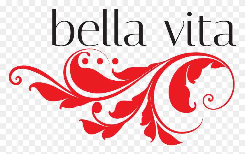 3281x1967 Bella Vita Logo Red - Bella PNG