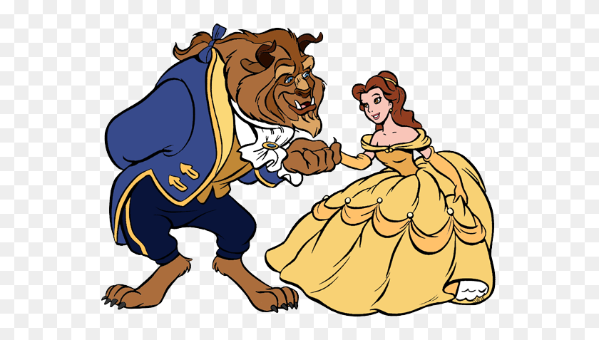 557x417 Belle And The Beast Clip Art Disney Clip Art Galore - Prince And Princess Clipart
