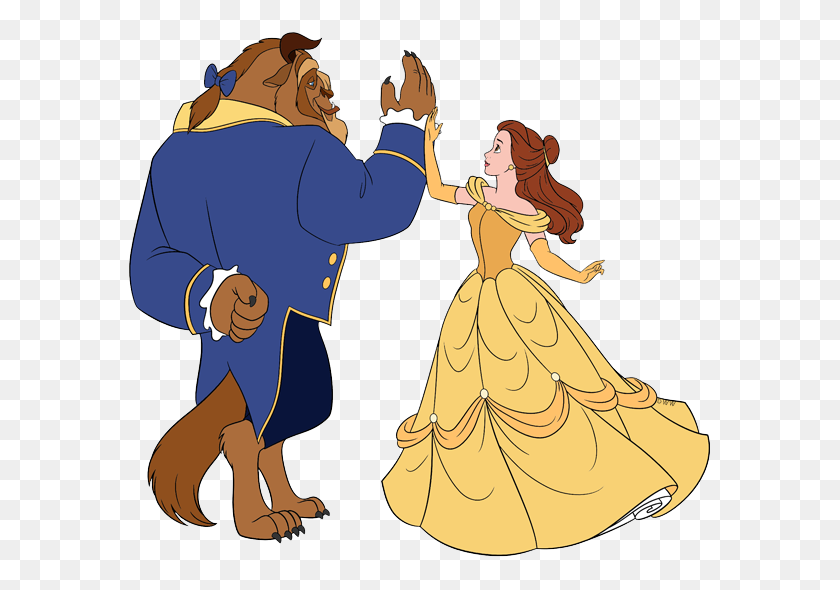 586x530 Belle And The Beast Clip Art Disney Clip Art Galore - Beast PNG