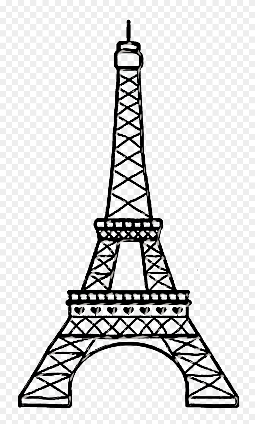 935x1600 Bello Clipart Chic Paris Torre Eiffel Torre - Torre Eiffel Clipart Blanco Y Negro