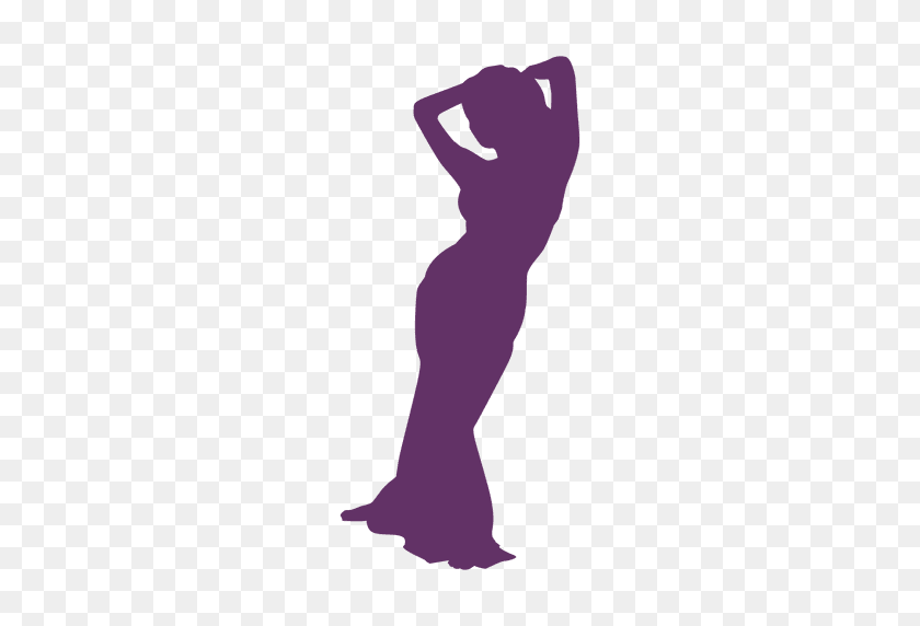 512x512 Belly Dancer Silhouette - Model Silhouette PNG