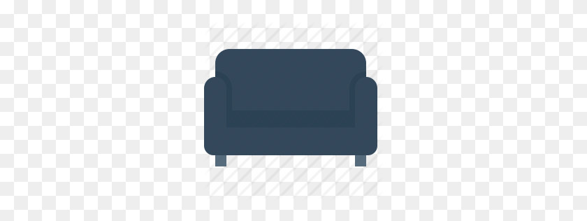 256x256 Belongings, Couch, Furnishings, Furniture, Household, Sofa Icon - Couch PNG