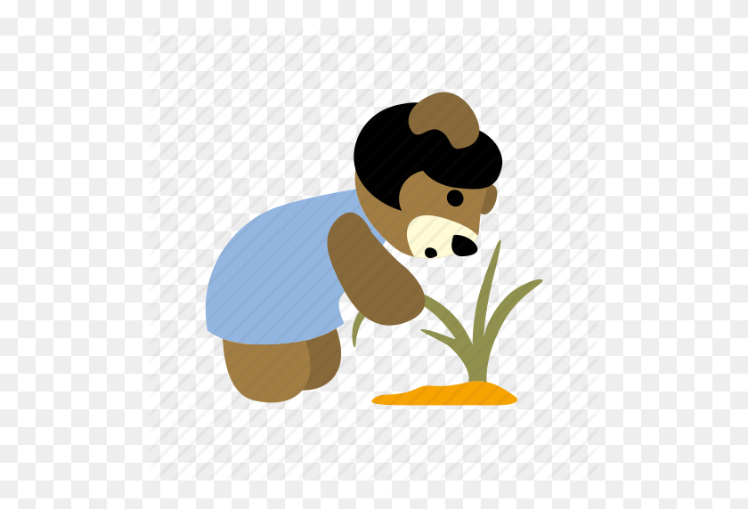 512x512 Bend Down, Character, Grass, Plant, Pull, Weed, Worry Icon - Pulling Weeds Clipart