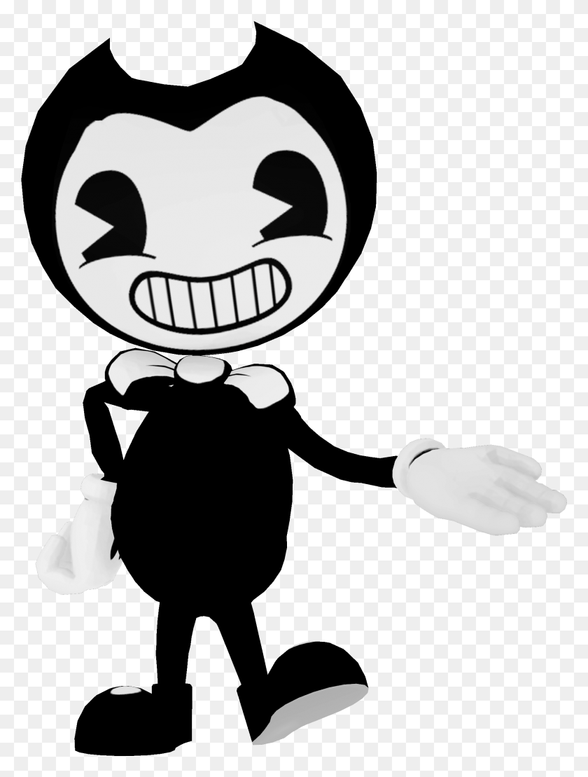 1757x2363 Bendy Bendy And The Ink Machine Wiki Fandom Powered - Run Black And White Clipart