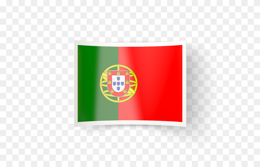 640x480 Изогнутый Значок Иллюстрации Флага Португалии - Флаг Португалии Png