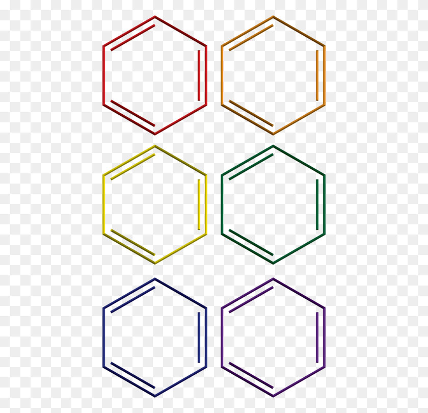 438x750 Benzene Color Organic Chemistry Hydrocarbon Rainbow Free - Organic Chemistry Clipart