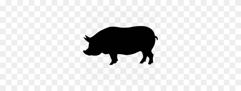 260x260 Berkshire Pig Clipart - Hog Clipart Black And White