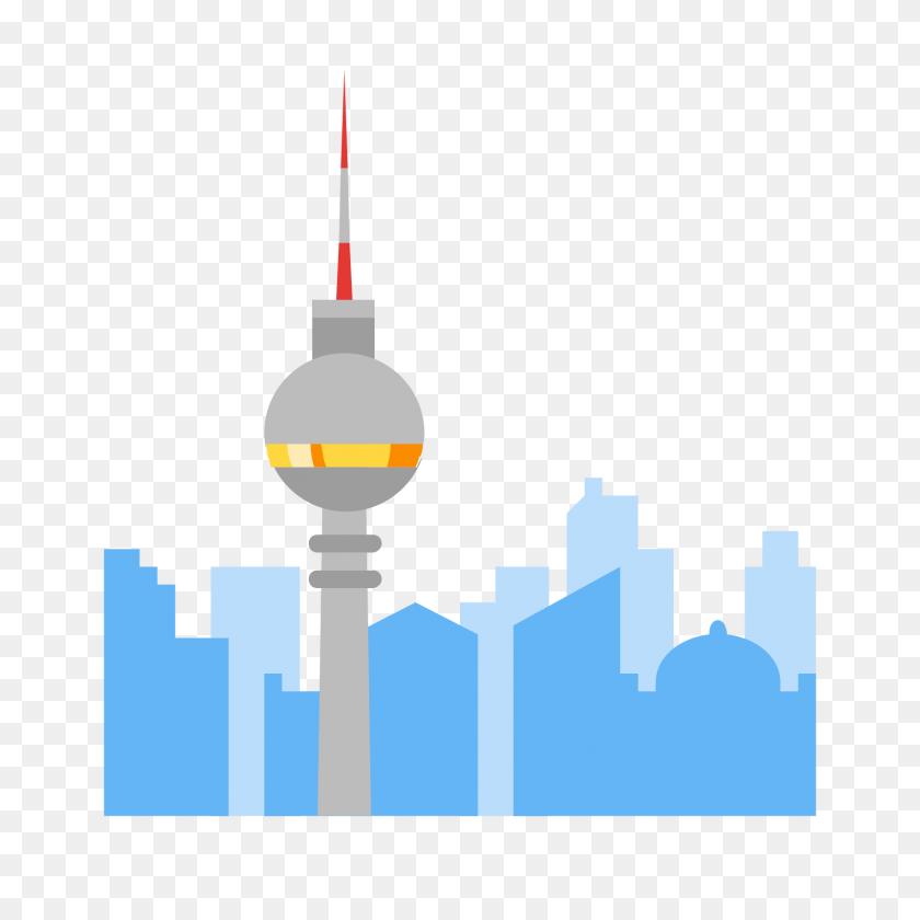 1600x1600 Icono De La Torre De Televisión De Berlín - Torre Png