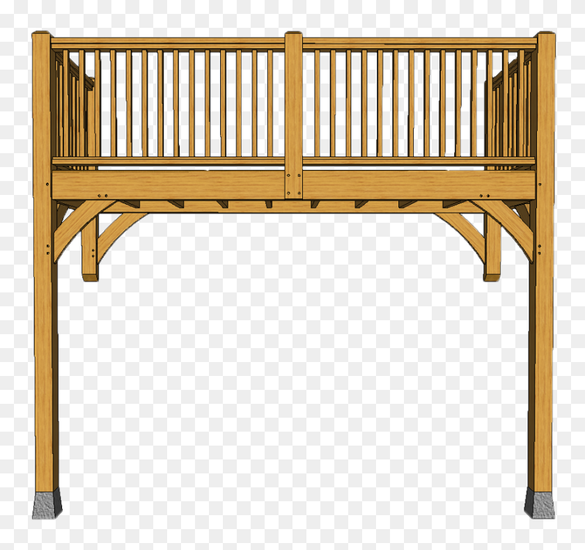 859x805 Bespoke Oak Frames Timber Frame Porches - Balcony PNG