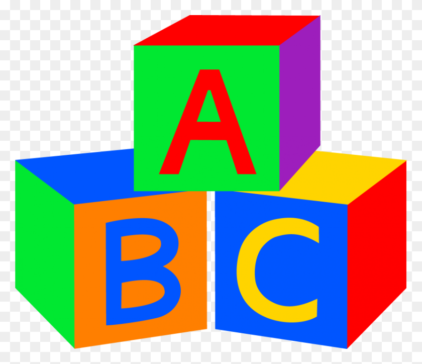 830x707 Best Abc Clipart - Toys Clipart Black And White