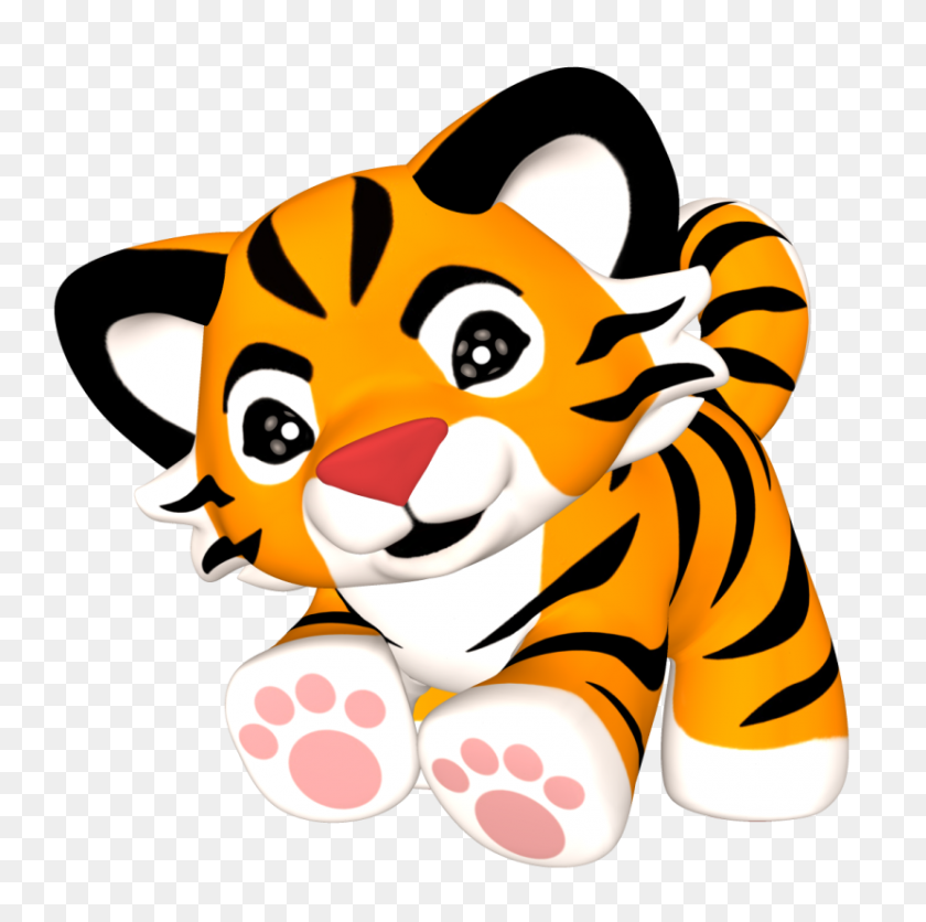 830x826 Лучший Детский Тигр - Клипарт Животных